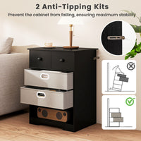 4-Drawer Dresser Modern Chest Storage Organizer