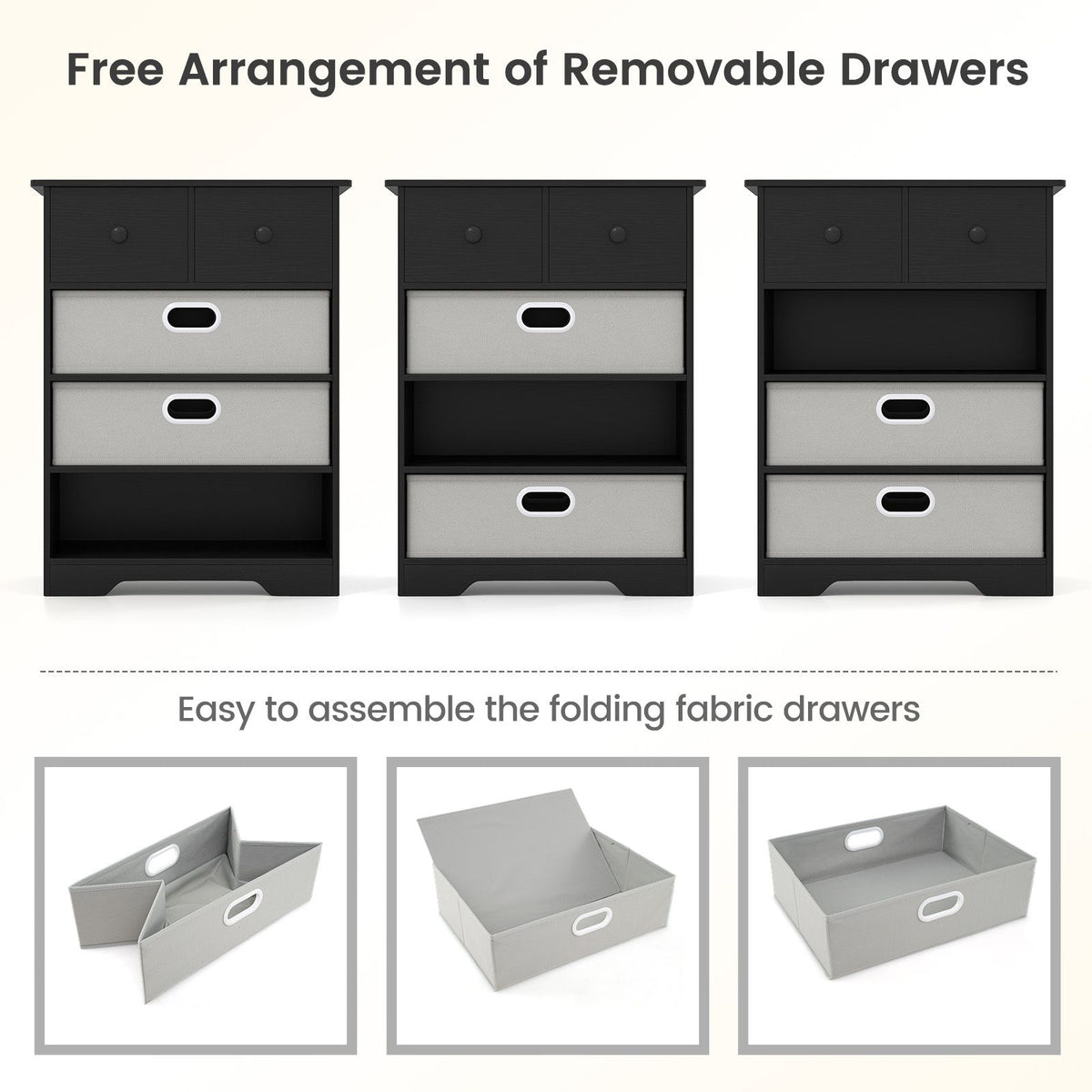 4-Drawer Dresser Modern Chest Storage Organizer