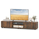 Modern TV Stand for up to 70" TVs with 2 Doors and Open Shelves for Living Room
