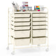 12 Drawer Rolling Storage Cart Organizer, 6-Tier storage trolley Scrapbook Paper Organizer