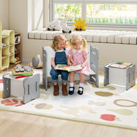 Multi-Use Toddler Furniture Set with Convertible Bench and 2 Tables