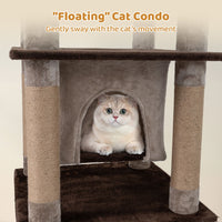 Multi-level Cat Tree with Swaying Aerial Condo and Exploration Hole