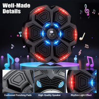 Music Boxing Machine with Gloves & Bluetooth Rhythm and LED Lights 10 Speeds