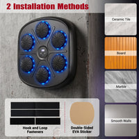 Music Boxing Machine with Gloves and LED Light Targets for Home Gym
