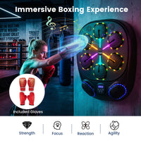 Music Boxing Machine with Gloves and Punch Counter