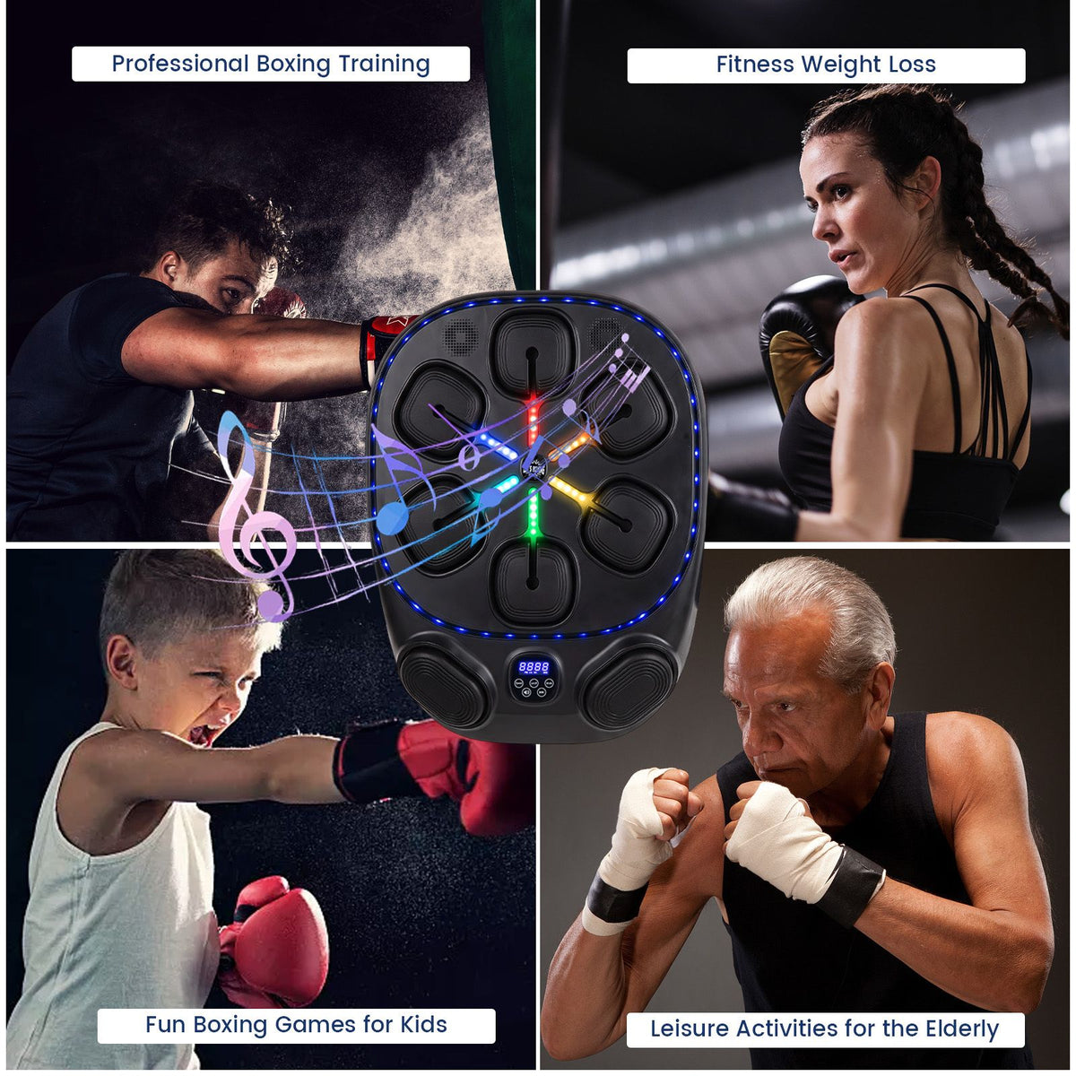 Music Boxing Machine with Gloves and Punch Counter