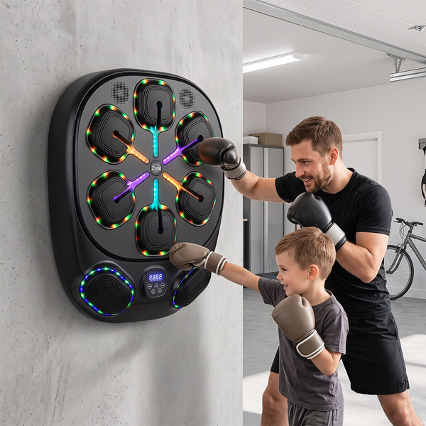 Music Boxing Machine with Gloves and Punch Counter