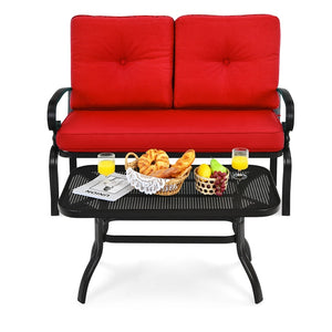 2 Pieces Outdoor Conversation Set with Ergonomic Backrest & Armrest for Balcony & Poolside