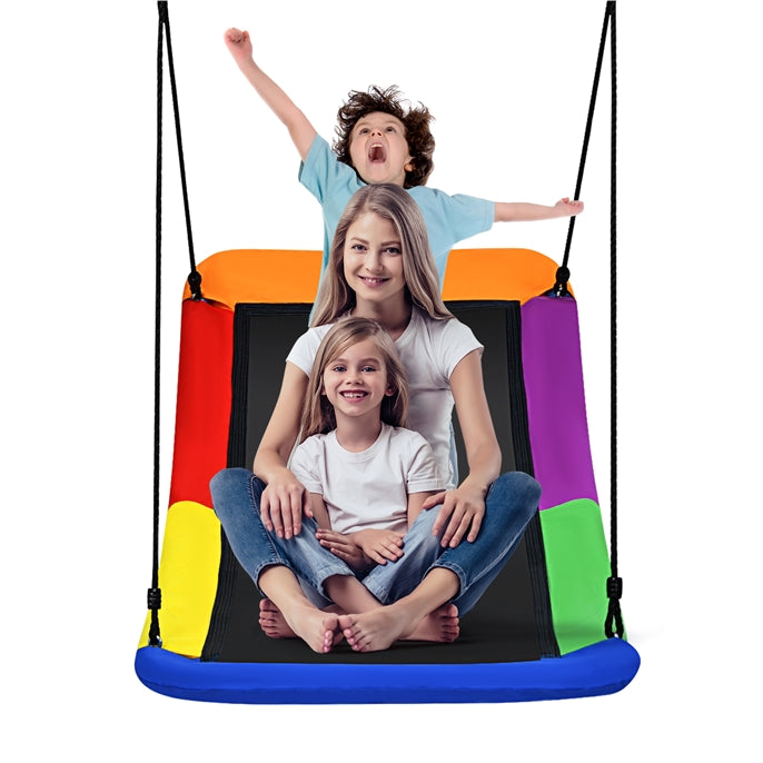 Giant 152 x 80 cm Platform Saucer Tree Swing Set for Kids and Adult