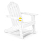 All-Weather Adirondack Chair with Cup Holder for Patio