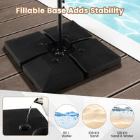 Heavy-Duty Water & Sand Filled Umbrella Stand for Pool