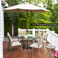 50 cm Fillable Round Umbrella Base Stand, Heavy-Duty Patio Umbrella Holder