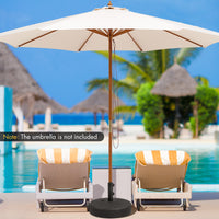 50 cm Fillable Round Umbrella Base Stand, Heavy-Duty Patio Umbrella Holder