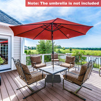 90 kg Patio Umbrella Base with Sandbags, 2 Tightening Knobs