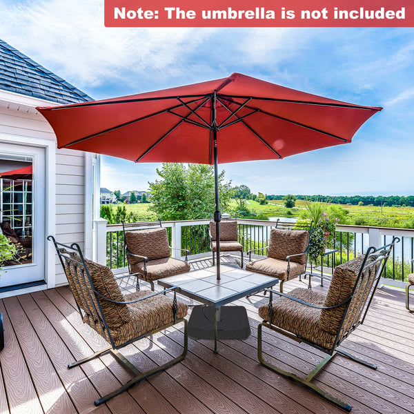 90 kg Patio Umbrella Base with Sandbags, 2 Tightening Knobs