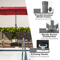 90 kg Patio Umbrella Base with Sandbags, 2 Tightening Knobs