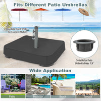 90 kg Patio Umbrella Base with Sandbags, 2 Tightening Knobs
