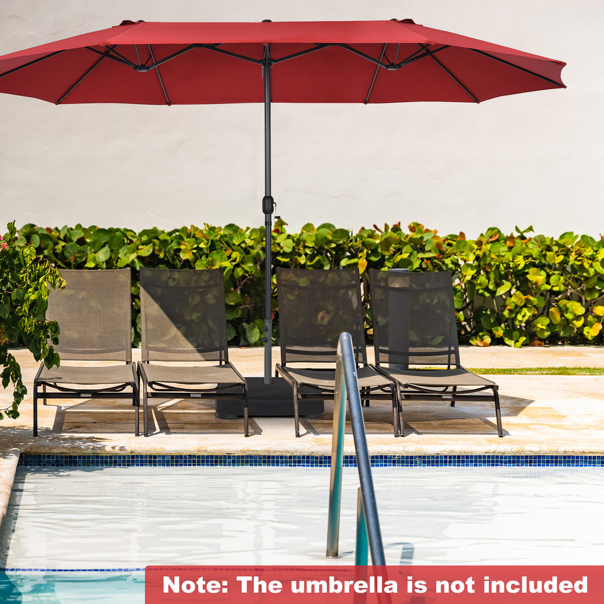 90 kg Patio Umbrella Base with Sandbags, 2 Tightening Knobs