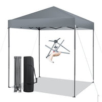 2 x 2 m Outdoor Pop-up Canopy, Instant Setup Canopy Tent w/Adjustable Heights, Carry Bag