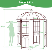 Birdcage Shape Garden Arbor, 211cm Wide x 256cm High