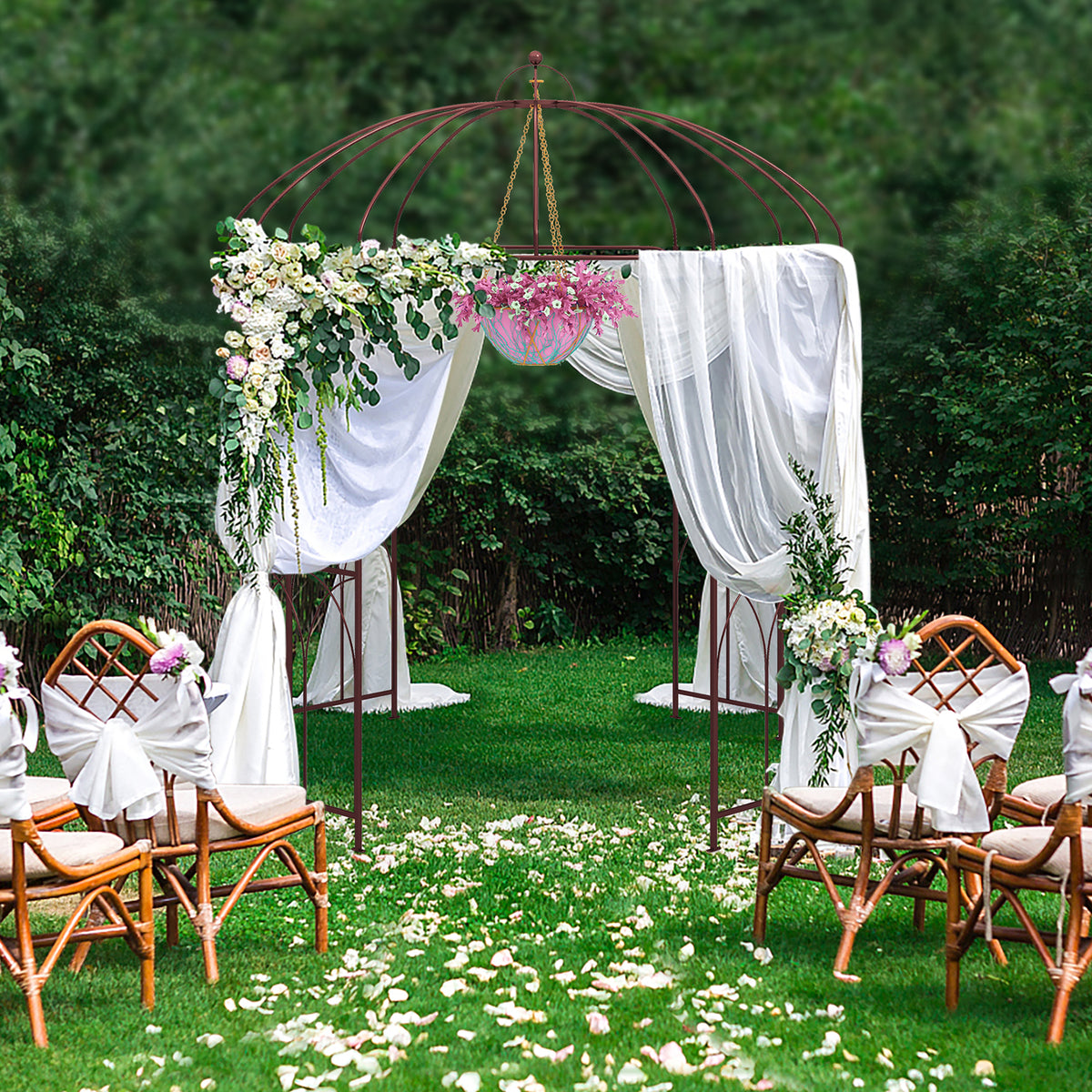 Birdcage Shape Garden Arbor, 211cm Wide x 256cm High