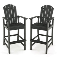 Outdoor Tall Adirondack Chair 77cm Seat Height HDPE Bar Height Bar Stool Balcony
