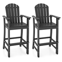 Outdoor Tall Adirondack Chair 77cm Seat Height HDPE Bar Height Bar Stool Balcony