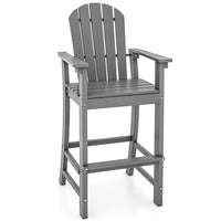 Outdoor Tall Adirondack Chair 77cm Seat Height HDPE Bar Height Bar Stool Balcony