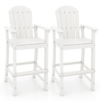 Outdoor Tall Adirondack Chair 77cm Seat Height HDPE Bar Height Bar Stool Balcony