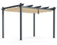 Outdoor Retractable Pergola with Retractable Canopy Cover for Garden