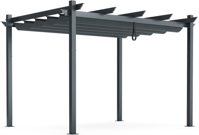 Outdoor Retractable Pergola with Retractable Canopy Cover for Garden