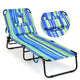 Face Down Tanning Chair, Beach Lounge Chair with 5-Level Adjustable Backrest & 3 Removable Pillows