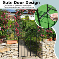 230CM Tall Heavy-Duty Metal Arbour Archway for Climbing Plant Rose Vine