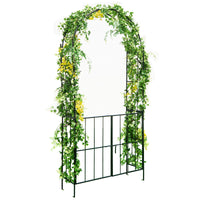 230CM Tall Heavy-Duty Metal Arbour Archway for Climbing Plant Rose Vine
