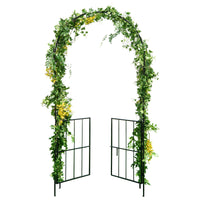 230CM Tall Heavy-Duty Metal Arbour Archway for Climbing Plant Rose Vine