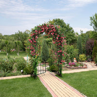 230CM Tall Heavy-Duty Metal Arbour Archway for Climbing Plant Rose Vine