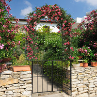 230CM Tall Heavy-Duty Metal Arbour Archway for Climbing Plant Rose Vine