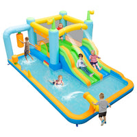 Inflatable Bounce House with Dual Slides for Kids Aged 3-10 Years (with Blower)