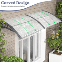 199 x 99 cm Window Awning Door Canopy Exterior