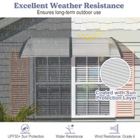 199 x 99 cm Window Awning Door Canopy Exterior