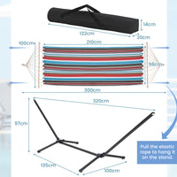 Portable Hammock with Stand, Outdoor Hammock with Space-saving Metal Frame
