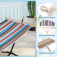 Portable Hammock with Stand, Outdoor Hammock with Space-saving Metal Frame