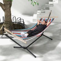 Portable Hammock with Stand, Outdoor Hammock with Space-saving Metal Frame
