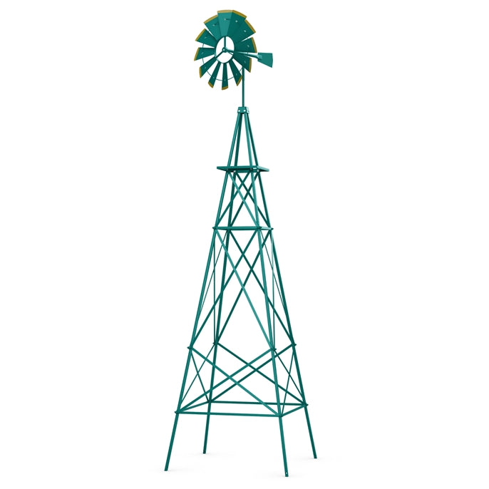 253cm Ornamental Windmill with 4 Support Legs for Backyard, Garden, Fa ...