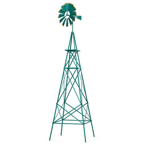 253cm Ornamental Windmill with 4 Support Legs for Backyard, Garden, Farm