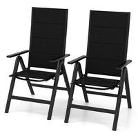 Patio Folding Chair Set with Soft Padded Seat for Porch Pool Backyard Camping
