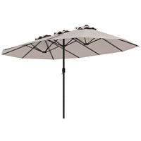 4.6 M Double-Sided Patio Umbrella with Hand-Crank System and Air Vents