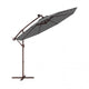 Outdoor Patio 3m Hanging Offset Umbrella w/ 32 LED Lights & Water-proof Canopy