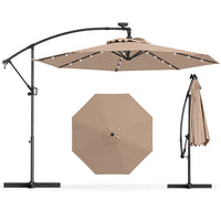 3M Solar LED Offset Cantilever Umbrella with Easy Tilt Adjustment