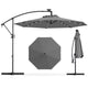 3M Solar LED Offset Cantilever Umbrella with Easy Tilt Adjustment